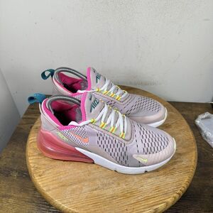 Nike Air Max 270 Shoes Womens Size 8 Pink White Neon DC1864-600 Running Sneakers